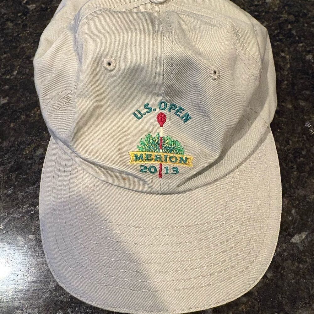*3/$15 US Open Merion 2013 USGA Member Unisex Golf Ball Cap Beige